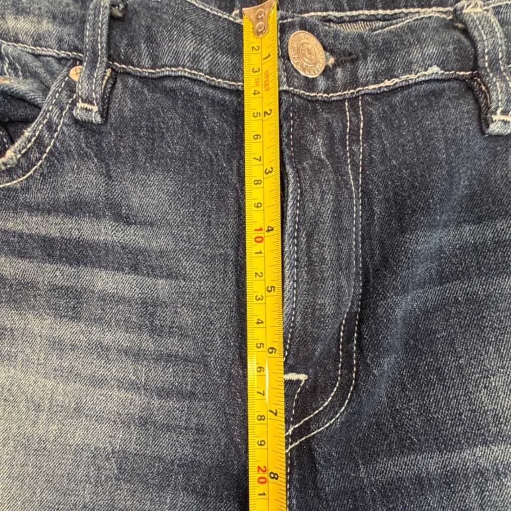 True Religion Men Skinny Jeans Dark Wash Denim Y2K Minimalist Blue 36x32 - Picture 8 of 10